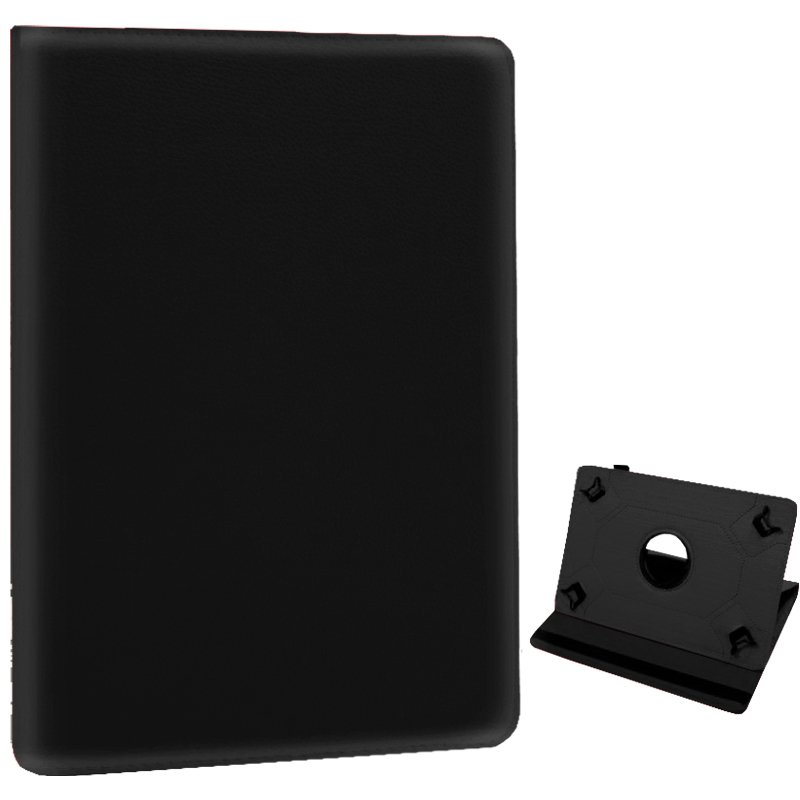 Ebook Tablet Estojo de 10 polegadas Couro Preto Giratório