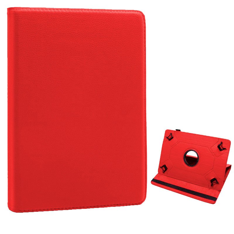 Capa para Ebook / Tablet 10 polegadas Vermelho suave Rotação (Panorâmica)