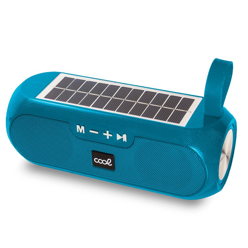 Altavoz Música Universal Bluetooth COOL Glasgow Aguamarina (10W) Con Panel Solar