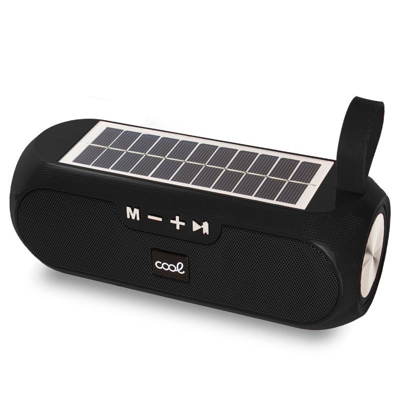 Altavoz Música Universal Bluetooth COOL Glasgow Negro (10W) Con Panel Solar