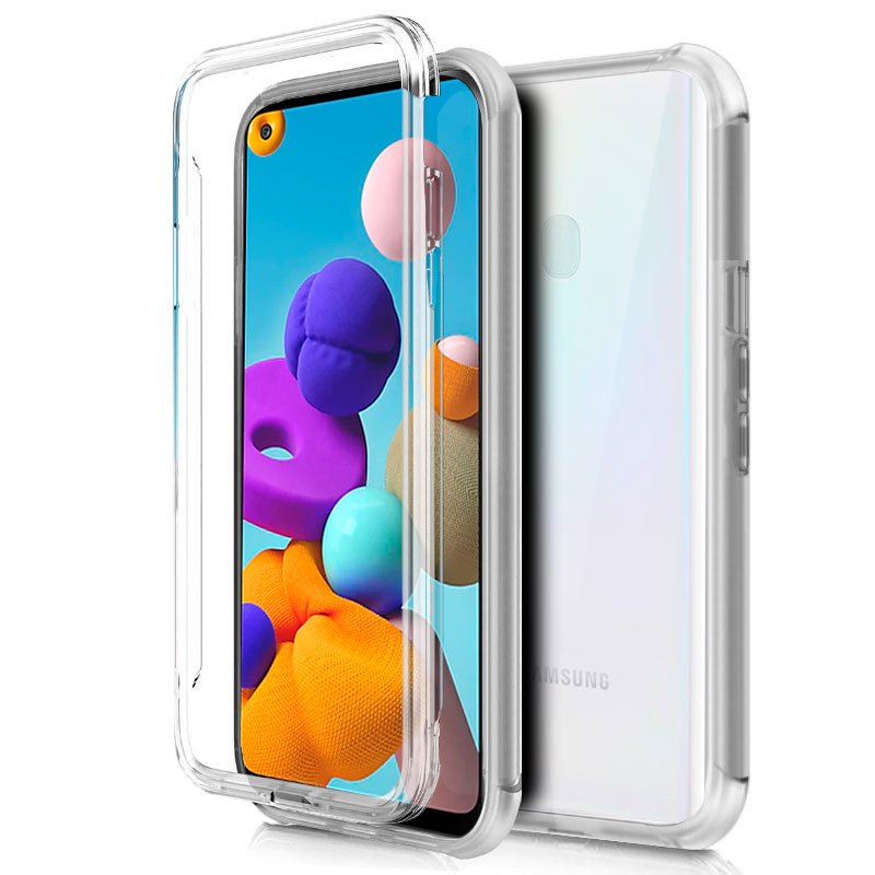Capa de silicone 3D Samsung A217 Galaxy A21s (frente e verso transparente)
