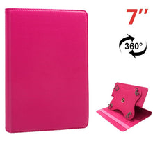 Carregar imagem no visualizador da galeria, 7inch Ebook / Tablet Case Pink Swivel Leatherette
