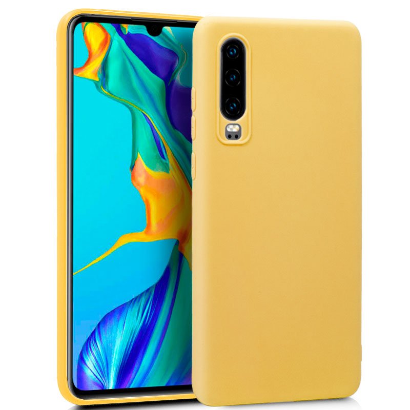 Capa de Silicone para Huawei P30 (Amarelo)