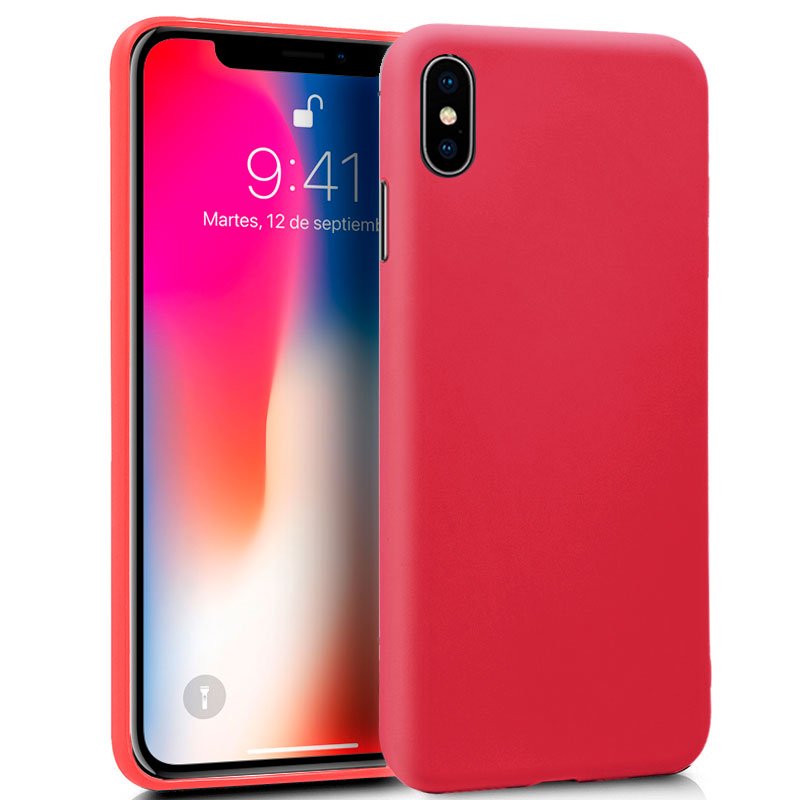 Capa de silicone para iPhone X / iPhone XS (vermelho)