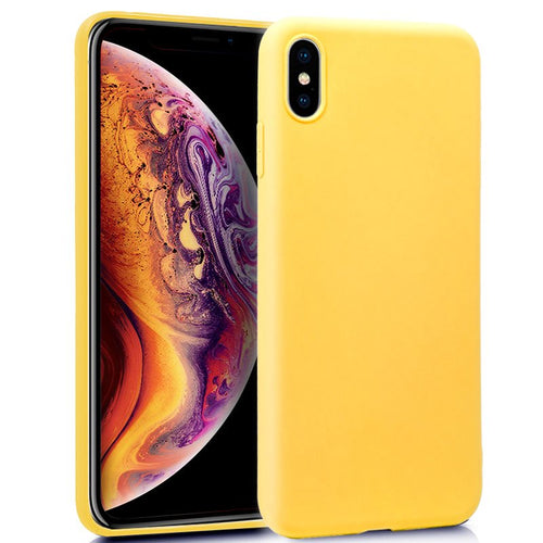 Capa de silicone para iPhone XS Max (amarelo)
