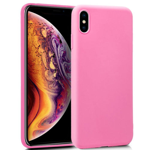 Capa de silicone para iPhone XS Max (rosa)