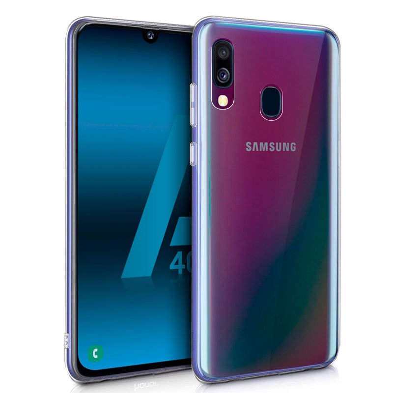 Capa de silicone para Samsung A405 Galaxy A40 (transparente)
