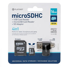 Carregar imagem no visualizador da galeria, Cartão de memória Micro SD com Adapt. x16 GB de platina (classe 10) + OTG Micro Usb
