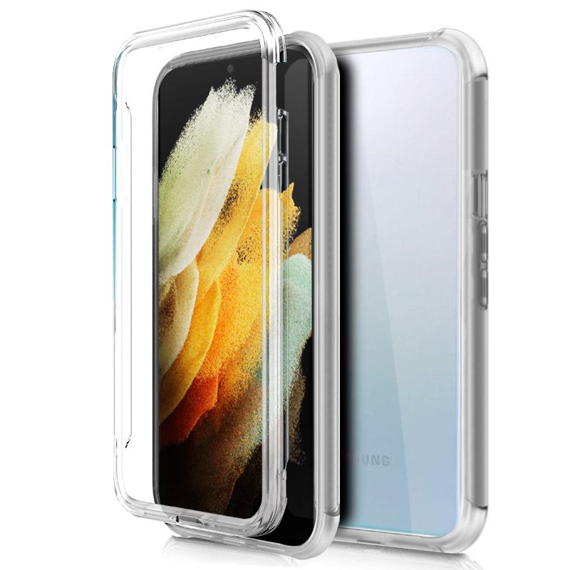Funda COOL Silicona 3D para Samsung G998 Galaxy S21 Ultra (Transparente Frontal + Trasera)