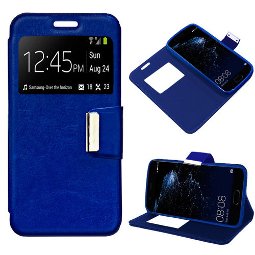 Funda Flip Cover Huawei P10 Plus Liso Azul
