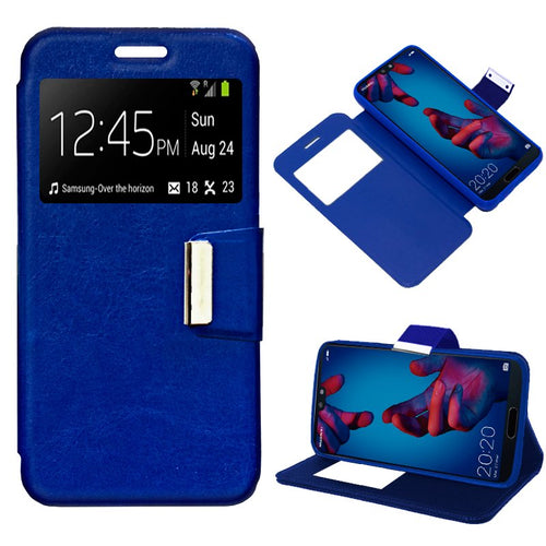 Funda Flip Cover Huawei P20 Liso Azul