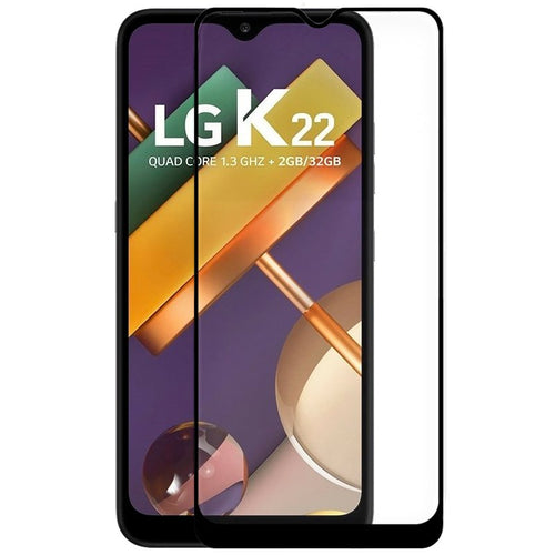 Protetor de tela de vidro temperado LG K22 (FULL 3D preto)