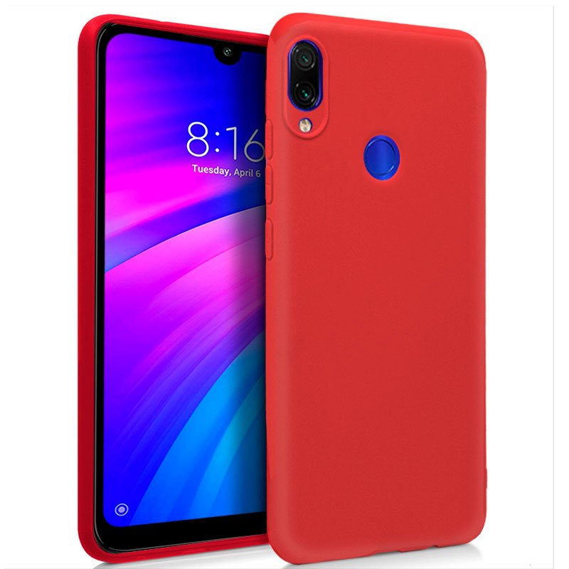 Capa de Silicone para Xiaomi Redmi 7 (Vermelho)